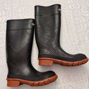 Baffin Technology Black High Slip On Rubber Boots Men Size 6 Muckers Wellies